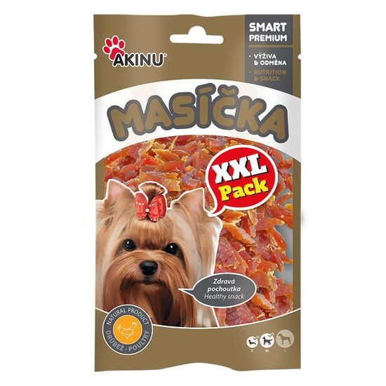 Akinu MASÍČKA Kuřecí proužky pamlsek pro psy XXL 90 g