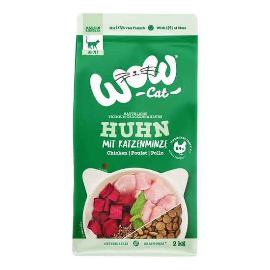WOW Cat Granule Kuře s kachnou a řepou Adult 2kg