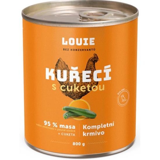 Louie konzerva pro psy kuřecí s cuketou 800 g