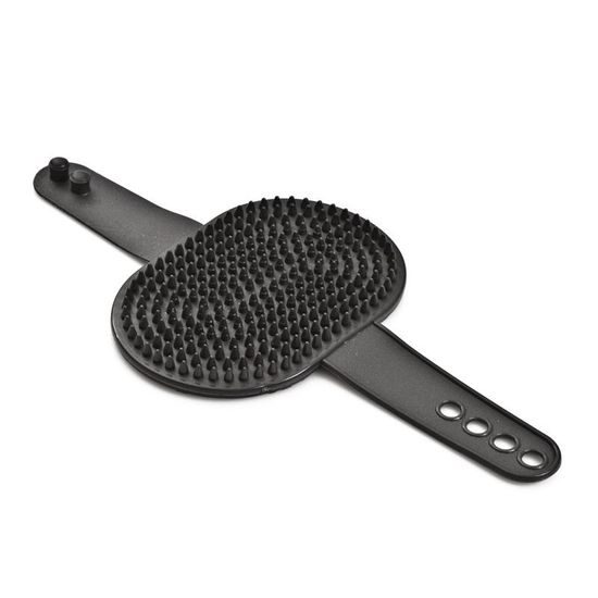 Argi Gumový kartáč na krátkou srst černý 27 x 13,5 x 1 cm