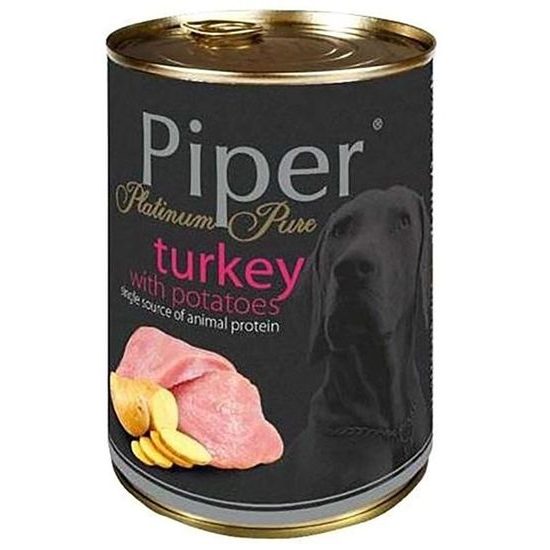 Piper PLATINUM PURE krůta s bramborami konzerva pro psy 400 g
