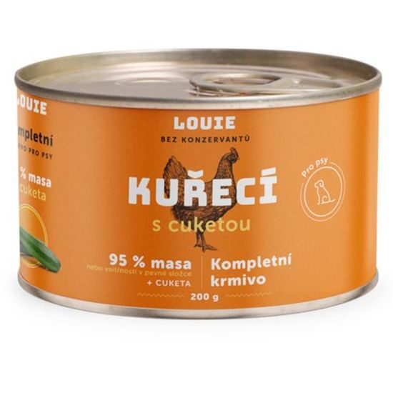Louie konzerva pro psy kuřecí s cuketou 200 g