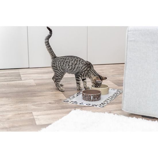 Trixie Prostírání pod misky LEO 44x28 cm šedá/hnědá leopardí
