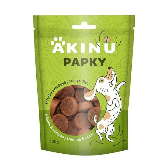 Akinu PAPKY Kolečko oranžové pamlsek pro psy 100 g