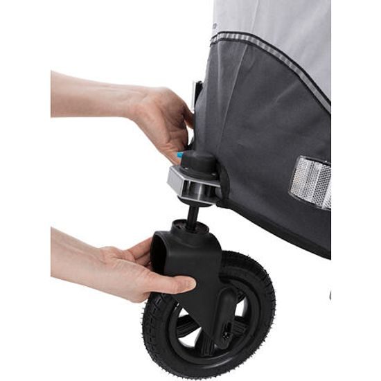 Trixie Vozík za kolo s funkcí rychlého skládání šedý