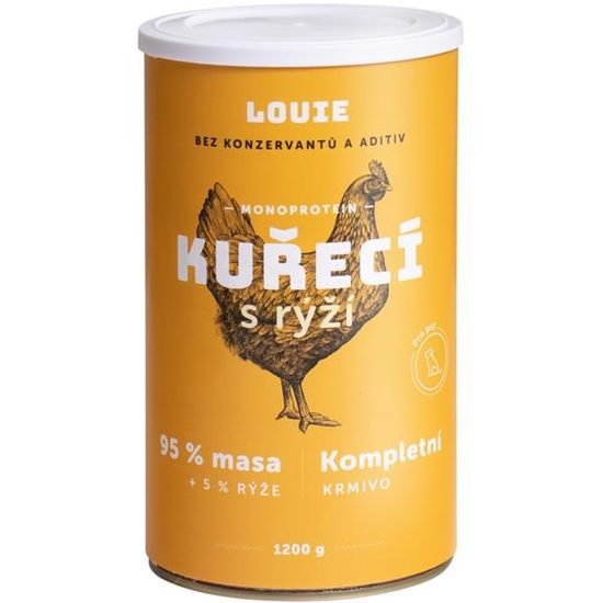 Louie konzerva pro psy kuřecí s rýží 1200g
