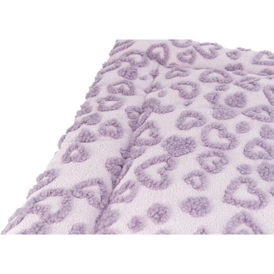 Trixie Podložka na ležení HEARTS 90 x 70 cm lila - LIMITOVANÁ NABÍDKA