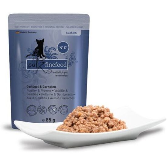 Catz finefood Kapsička CF No.17- s drůbežím a garnáty 85 g