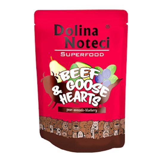 Dolina Noteci SUPERFOODS hovězí a husí srdíčka kapsička pro psy 300 g