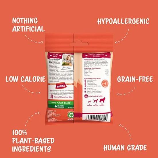 Soopa Pets Soopa Healthy Bites s mangem a malinou 50 g
