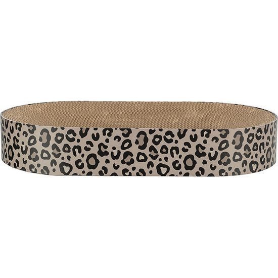 TRIXIE Kartonové škrabací lůžko LEO s catnipem 63x10x35 cm hnědá/leopardí