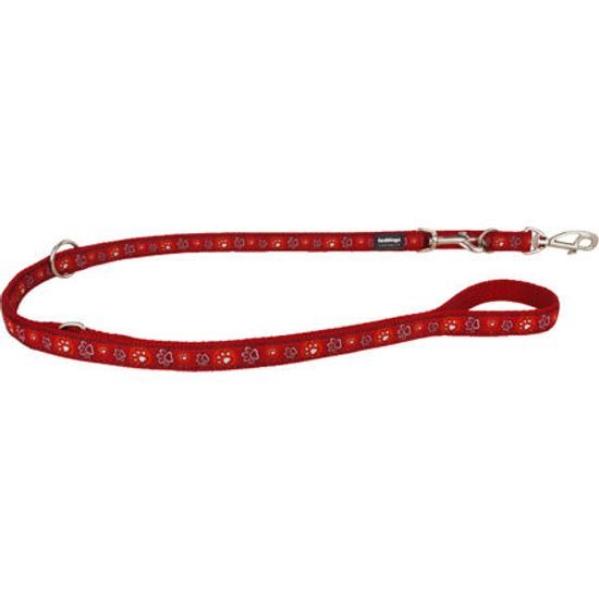 Red Dingo Vodítko přepínací 25 mm x 2 m Paw Impressions RE