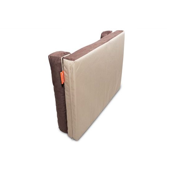 Aminela pelíšek s okrajem 80x60cm Half and Half hnědá/béžová