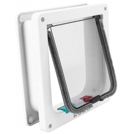 BENTECH Dvířka Bentech pro psy a kočky s tunelem bílá – S