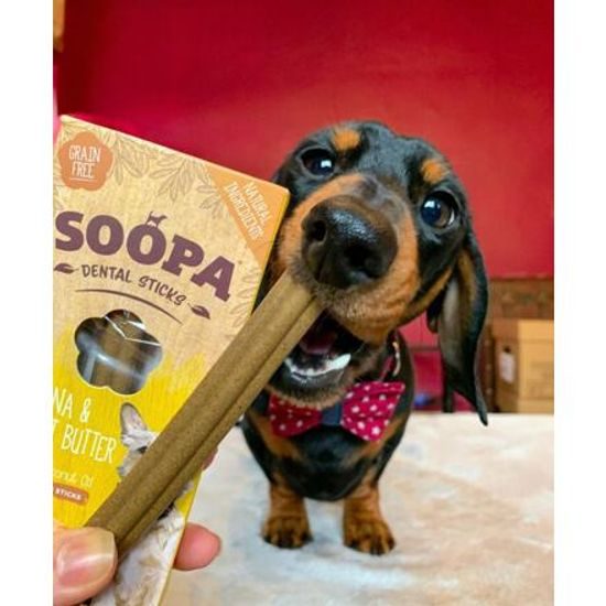 Soopa Pets Dentální tyčinky Soopa s banánem a arašídovým máslem 100 g