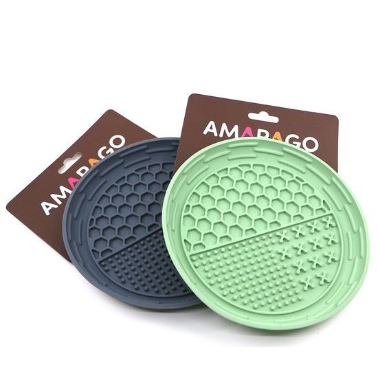 Amarago lízací podložka kulatá miska zelená