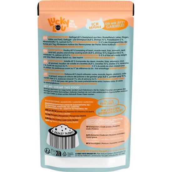 Lucky Lou Lifestage Adult s drůbežím masem a krevetami 125 g