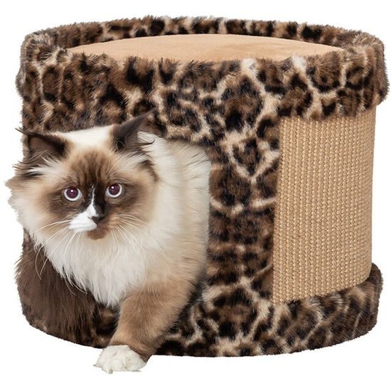 TRIXIE Škrabací jeskyně LEO ø 38 x 30 cm hnědá/leopardí