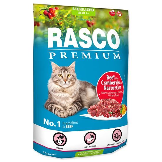 Rasco Premium Krmivo Sterilized hovězí s brusinkou a lichořeřišnicí 0,4kg