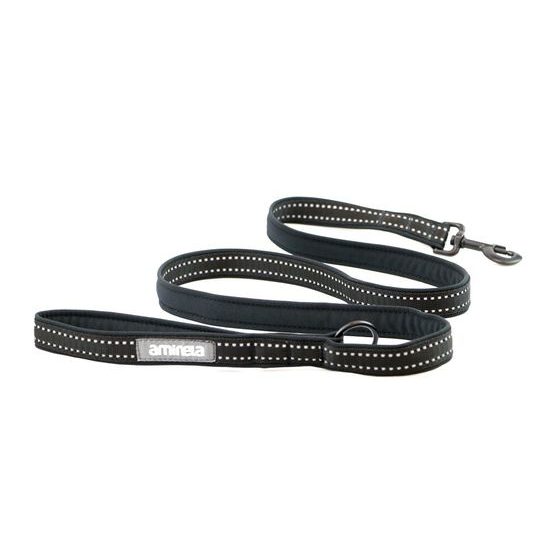 Aminela jednoduché vodítko podšité Sport & City 25mm/150cm černá
