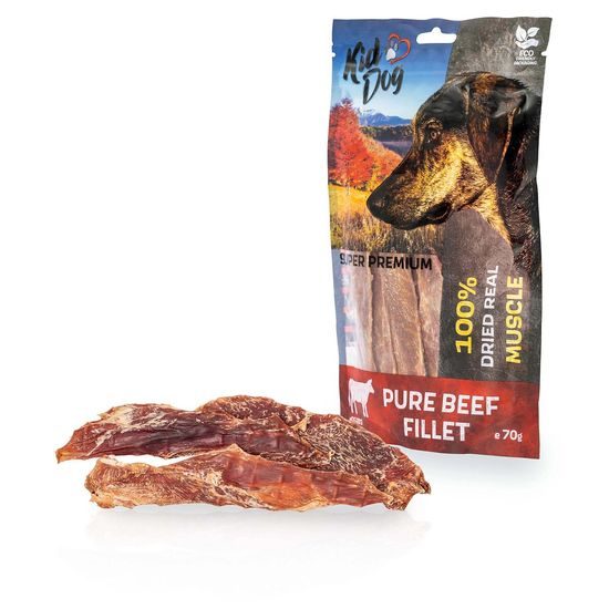 KidDog SUPER PREMIUM 100% hovězí čistá svalovina bez aditiv 70 g
