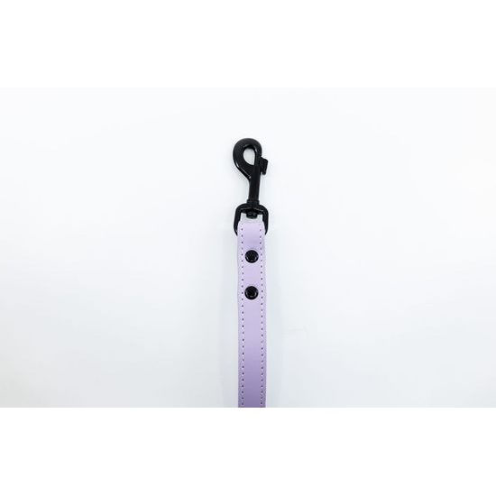 Bafpet Kožené vodítko HERRY černé kování Fialová