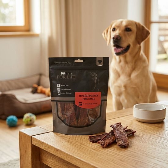 Fitmin For Life Hovězí plátky pochoutka pro psy 400 g