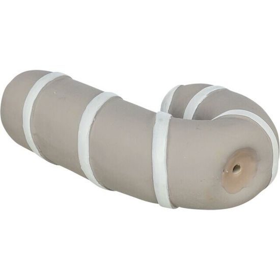 Trixie Vánoční cukrová hůlka se zvukem 10 cm latex šedobéžová