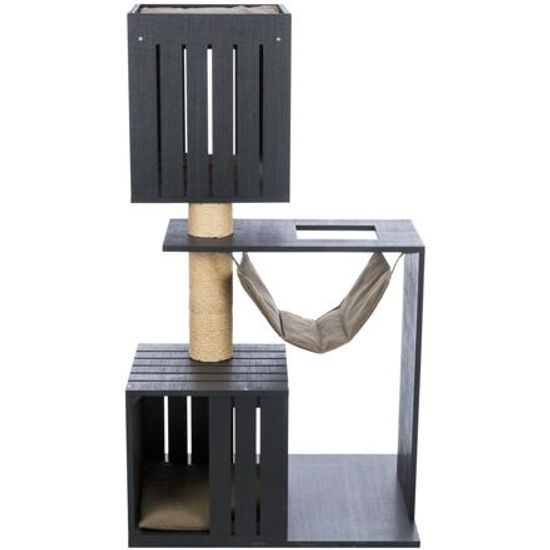 Trixie BE NORDIC škrabadlo FREIA 123cm 2xkukaň hammock antracit/písek