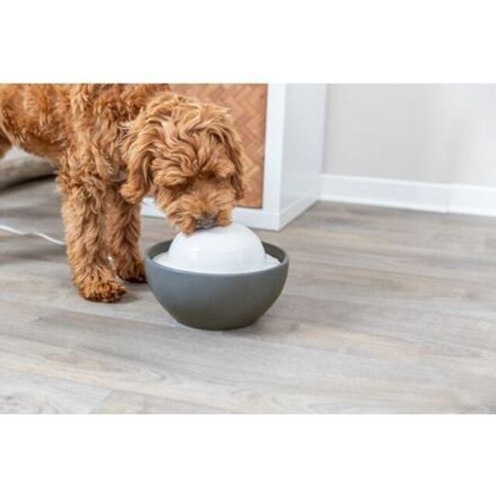 Trixie Vital Dome keramická fontánka na pití 1,5l/20x10x20cm šedá/bílá