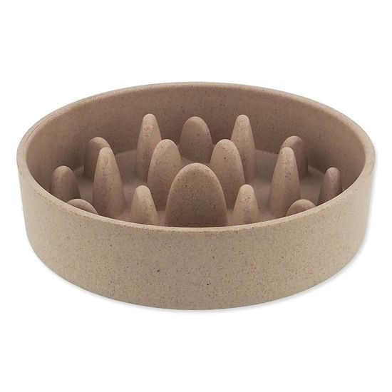 Dog Fantasy Miska proti hltání EcoStyle béžová 14cm 400ml
