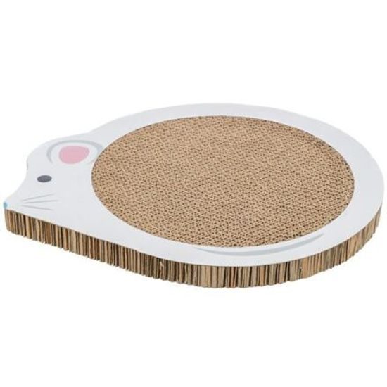 Trixie JUNIOR škrabací karton "myš" catnip 35x2,5x29,5cm bílá