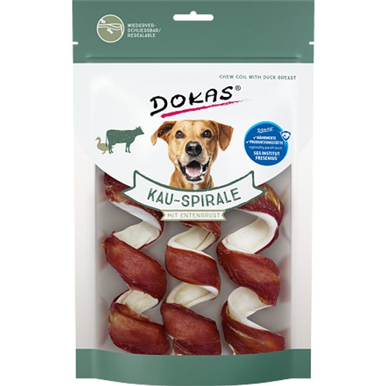 Dokas Spirály z hovězí kůže obalené kachním masem 110 g