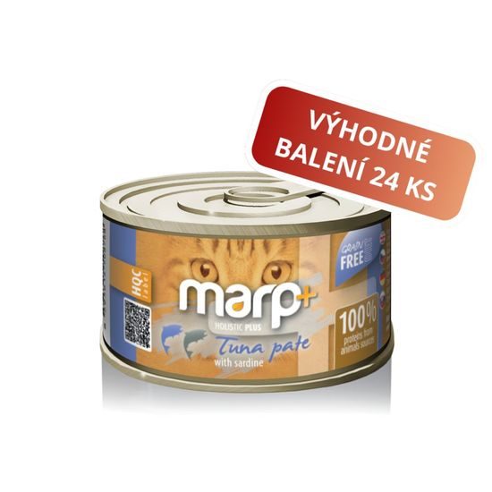 Marp Holistic Plus konzerva pro kočky Tuňákové paté se sardinkami 24x70g