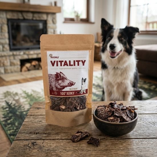 Akinu VITALITY Jerky divočák pro psy 50g