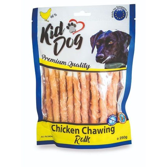 KidDog kuřecí masíčko na buvolí tyčince 8 mm/12 cm 250 g