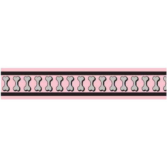 Red Dingo Vodítko přepínací 12 mm x 2 m Bones Rfx Světle Růžová