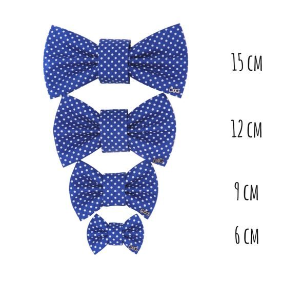 FUNKY DOG Modrý psí motýlek s puntíky