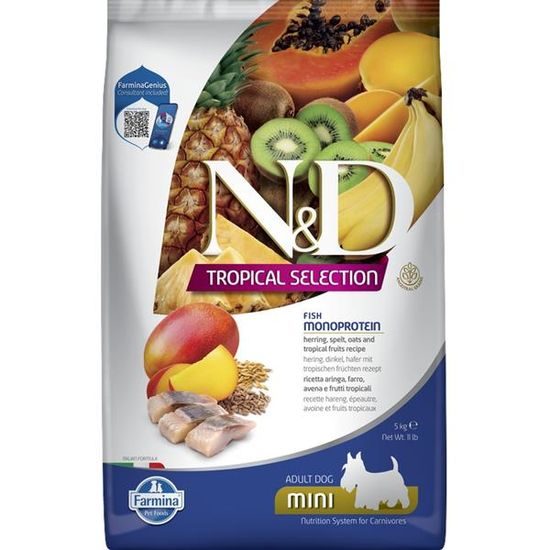 N&D TROPICAL SELECTION Dog LG Herring Adult Mini 5 kg