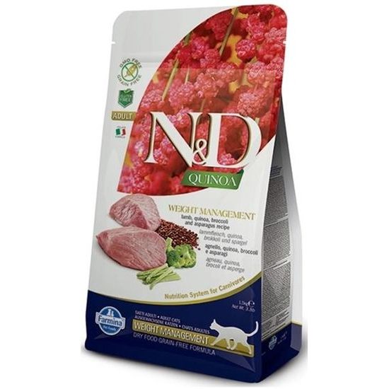 N&D QUINOA Cat GF Weight Management, Lamb & Broccoli Adult 300 g
