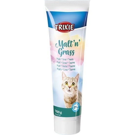 Trixie Malt'n'Grass pasta anti-hairball se sladem,trávou,taurinem 100g