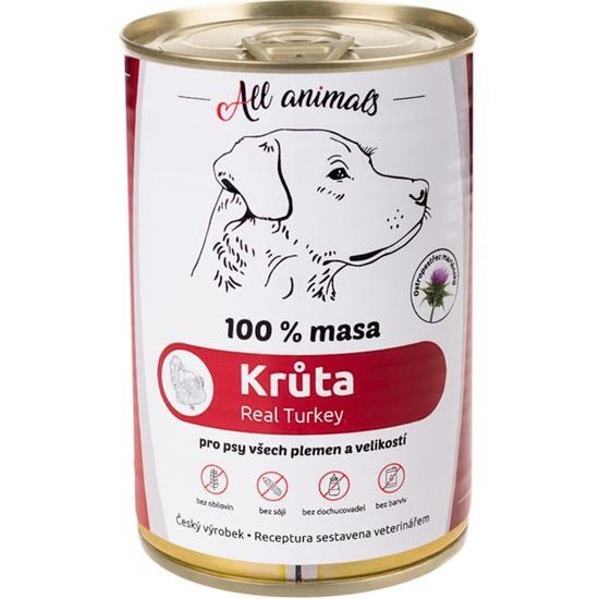 All Animals konzerva pro psy krůta mletá 400g