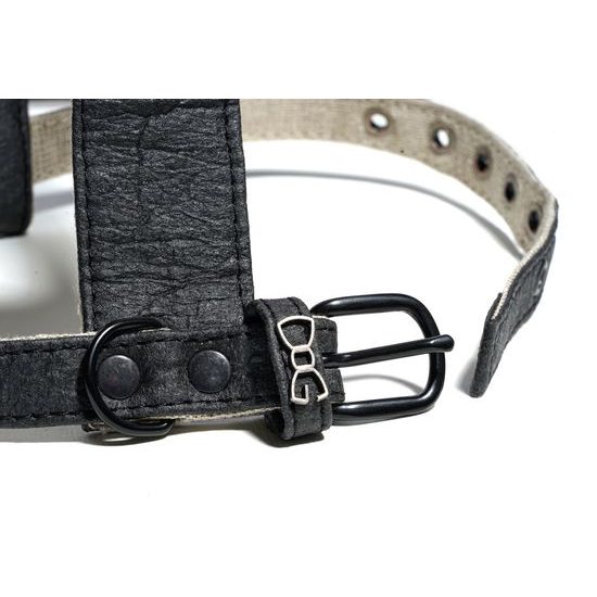 FUNKY DOG Černý Piñatex postroj