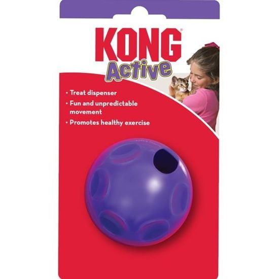 KONG Hračka cat Cat Treat Dispensing Ball fialový