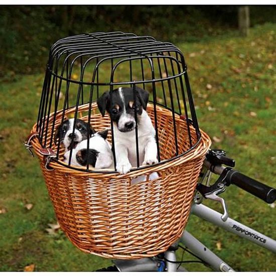 Trixie Přepravní koš na kolo s drátěnou kabinou 44x48x33cm bez polštáře (max 5kg)