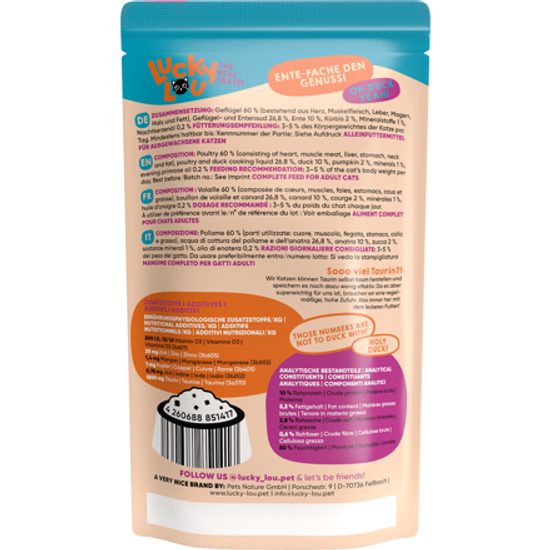 Lucky Lou Lifestage Adult s drůbežím a kachním masem 125 g
