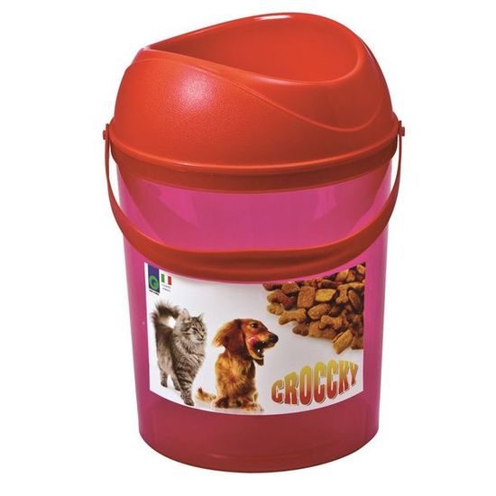 Argi Box na krmivo s miskou červený 19,5 x 29,5 cm