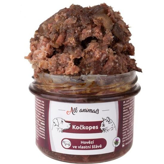 All Animals Kočkopes sklo hovězí ve vlastní šťávě 200g
