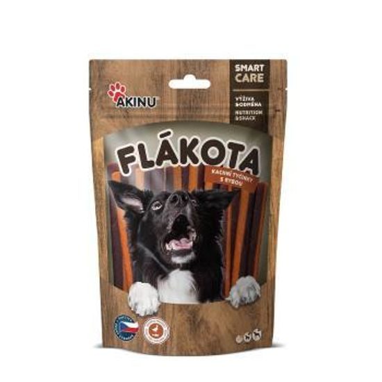 Akinu Flákota Kachní & rybí tyčinky pamlsek pro psy 100 g