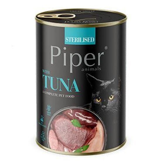 Piper NEW CAT konzerva pro sterilizované kočky s tuňákem 400g